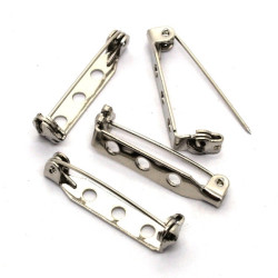 Supports pour broches épingles 25mm vieil argent