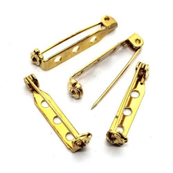 Epingles supports pour broches 25mm dorés