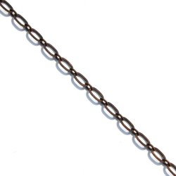 Chaine maille fantaisie cuivre 50cm
