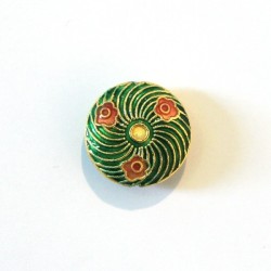 Disque cloisonné 32mm rouge brique x1