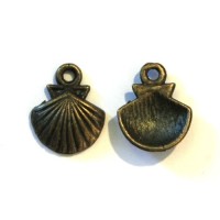 Breloque étoile en métal argenté x10