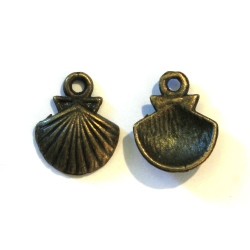 Breloque étoile en métal argenté x10