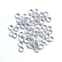 Anneau double 6mm argenté x10