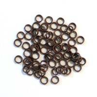 Anneau double 6mm argenté x10