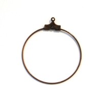 4 anneaux créoles pour boucles d'oreilles cuivre