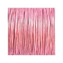 Lacet coton 0,8mm rose
