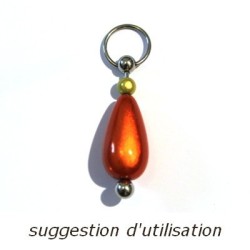 Pendentif à garnir 48mm en métal vieil argent