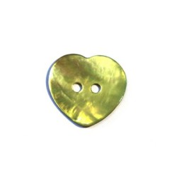 Bouton nacre 25mm jaune x 6