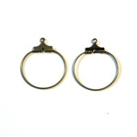 Supports créoles 22mm pour boucles d'oreilles bronze