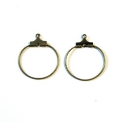 Supports créoles 22mm pour boucles d'oreilles bronze