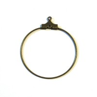 4 anneaux créoles pour boucles d'oreilles bronze