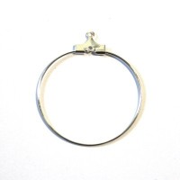 4 anneaux créoles pour boucles d'oreilles argentés