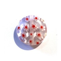 Disque millefiori 15mm rouge