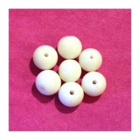 Perles rondes en verre 8mm blanc x25