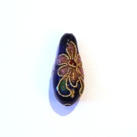 4 PERLES CLOISONNEES 13MM ROUGE