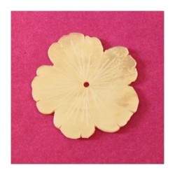 Fleur en nacre taillée 40mm blanc