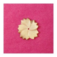 Fleur en nacre taillée 40mm blanc