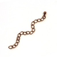 Chainettes d'extension fines 75mm cuivre