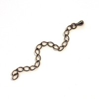Chainettes d'extension fines 75mm gunmetal