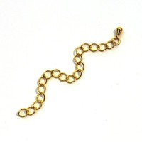 Chainettes d'extension fines 75mm dorées