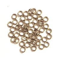 100 Anneaux double argent vieilli 5mm