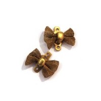 2 Intercalaires noeud en métal cuivre 23mm