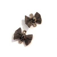 2 Intercalaires noeud en métal cuivre 23mm