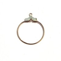Supports créoles 22mm pour boucles d'oreilles vieil argent