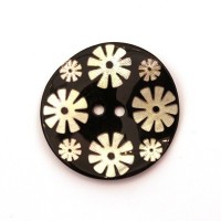 Bouton nacre 25mm vert clair x6