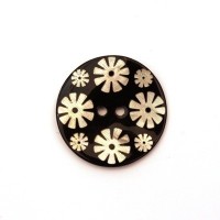 Bouton nacre 25mm vert clair x6