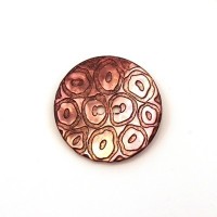 Bouton nacre 25mm vert clair x6