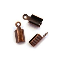 Embouts pince lacet 13x4mm cuivre x10