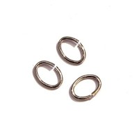 Anneau brisé ovale argent vieilli 5x7mm - Perlasara : Apprêts pour bijoux