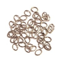 Anneau brisé ovale argent vieilli 5x7mm - Perlasara : Apprêts pour bijoux