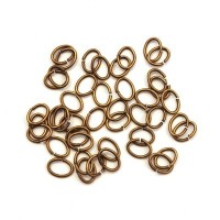 Anneau brisé ovale bronze 5x7mm x100 - Perlasara : Apprêts pour bijoux