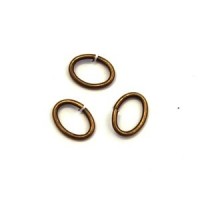 Anneau brisé ovale bronze 5x7mm x10 - Perlasara : Apprêts pour bijoux