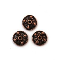 Perles coupelles métal 9mm cuivre