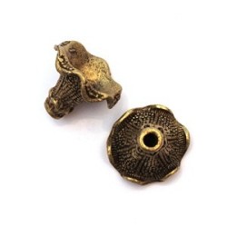 Perle coupelle métal 22mm bronze