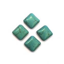 Perles Semi Précieuses - Perle losange 13mm en pierre turquoise