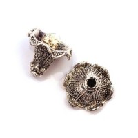 Perle coupelle métal 22mm argenté