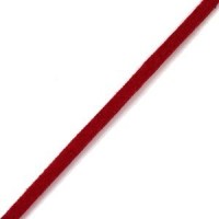 Lacet suédine - cordon en suédine plat 3mm rouge