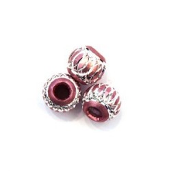 Perles Aluminium - Perles en aluminium 8mm rose