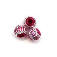 Perles Aluminium - Perles en aluminium 8mm fuchsia