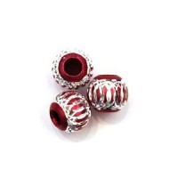 Perles Aluminium - Perles en aluminium 8mm rouge