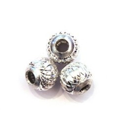Perles Aluminium - Perles en aluminium 10mm argent