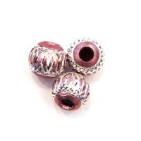Perles Aluminium - Perles en aluminium 10mm rose