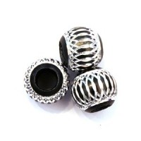 Perles Aluminium - Perles en aluminium 13mm noir