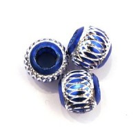 Perles Aluminium - Perles en aluminium 13mm bleu