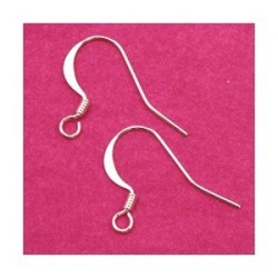 5 paires boucles d'oreilles américaines aplaties argentées