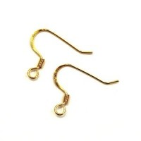 Boucles d'oreilles américaines aplaties dorées 25 paires